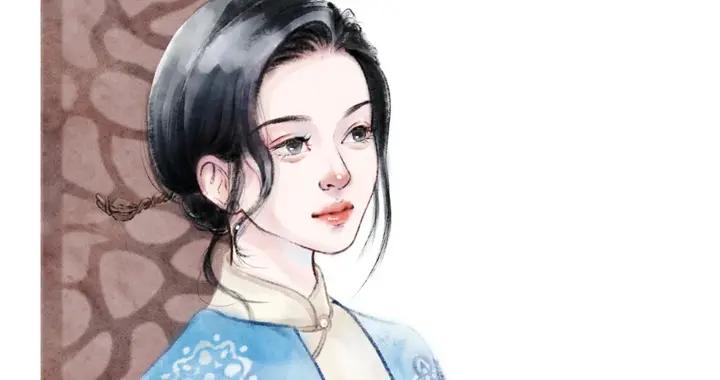古風女子插畫，淡雅清新如雲似煙，溫柔優雅如微風輕拂