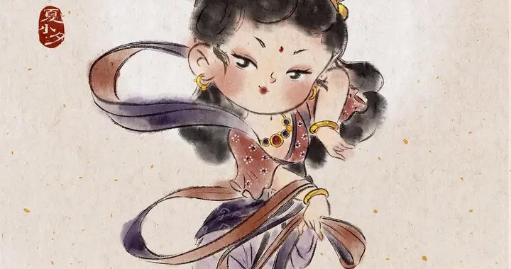 Q 版國風敦煌樂舞系列：把 “萌” 揉進畫裏，甜到心尖兒上