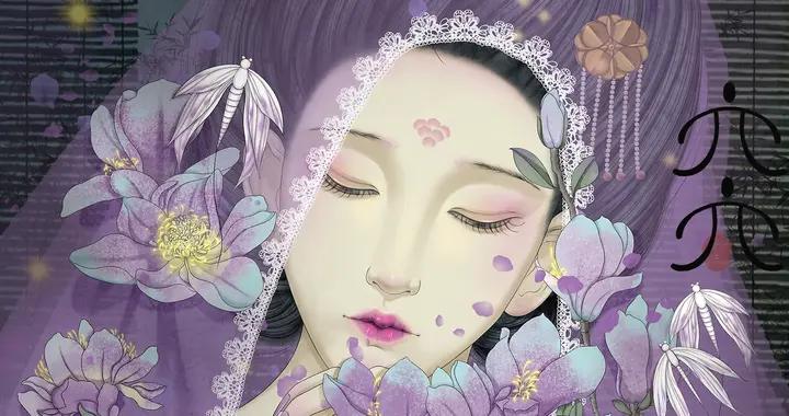 古風美人插畫：黛眉如柳，畫中藏着一場古典舊夢