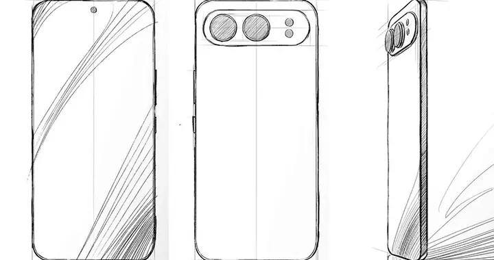 榮耀500線稿圖曝光，橫向大跑道DECO+大R角直屏，外觀“果果的”