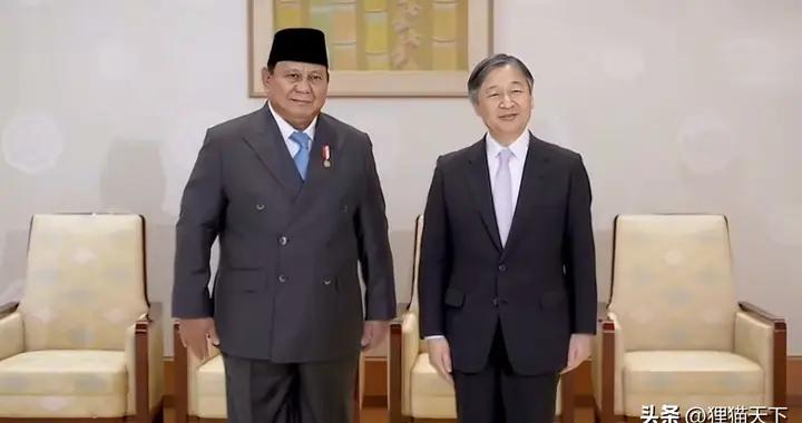 印尼的普拉博沃訪問日本，他先跟德仁國王會面，然後再見高市早苗