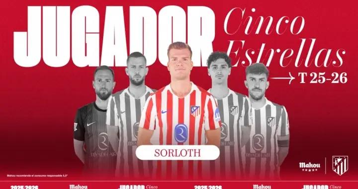 7場5球，官方：30歲挪威前鋒瑟爾洛特當選馬競2月隊內最佳球員