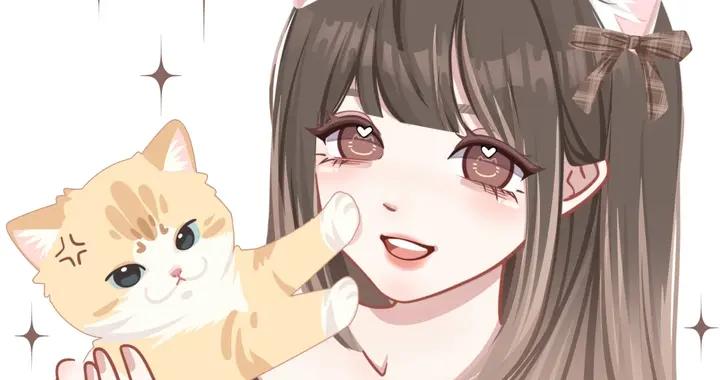 這抱貓咪的卡通頭像也太暖了吧，治癒感直接從屏幕溢出來～