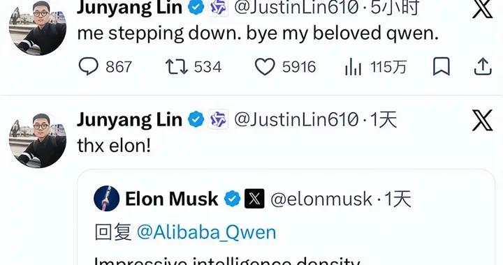 千問一號位離職！阿里巴巴：公司已決定批准林俊暘辭職