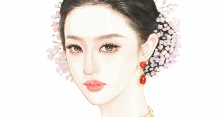 插畫師筆下的劉亦菲，既有靈動仙氣，又有油畫般的細膩質感