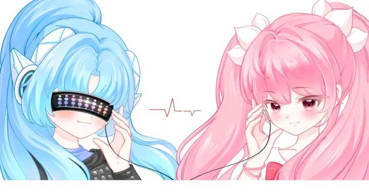 捂眼、抱寵、拿畫筆… 這些 Q 版少女的小表情，用來聊天可愛到犯規