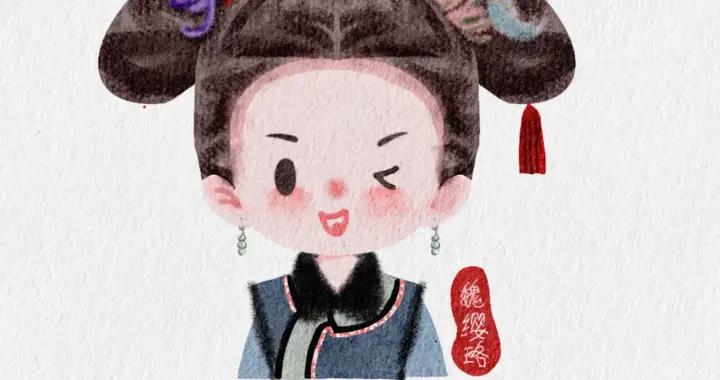 誰懂啊！魏瓔珞令妃娘娘的靈動勁兒全在畫裏了，眼神裏都是戲