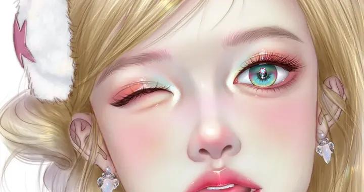 甜美治癒系女孩插畫，治癒你的心靈角落