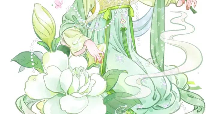 古風少女與靈動可愛完美融合，如同春日裏盛開的花朵，絢爛而和諧