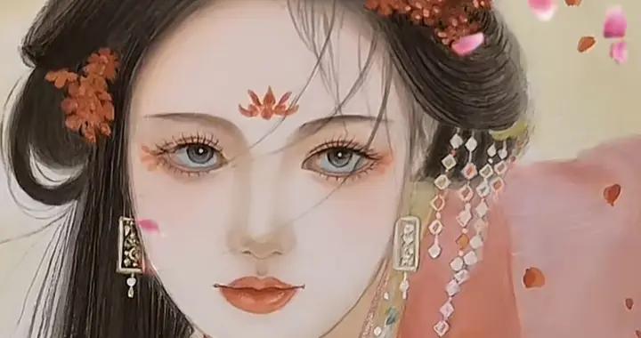 治癒系美人插畫：低眉的溫婉、執扇的嫺靜，每一幅都像江南煙雨詩