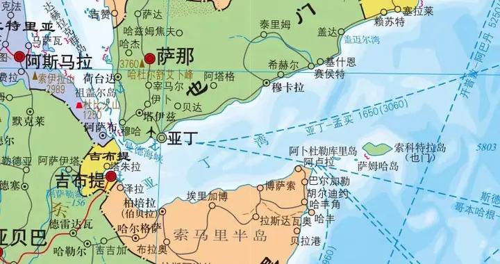 曼德海峽在紅海和亞丁灣之間，沿岸有吉布提港，是伊朗手上一張牌