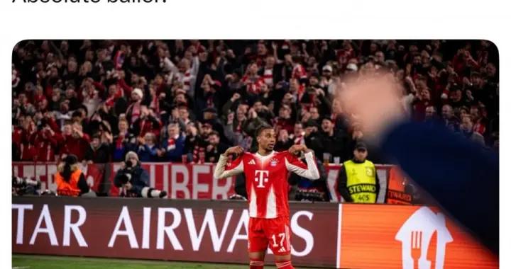 破門+獲評全場最佳，拜仁官推曬奧利塞慶祝照：絕對球星級表現