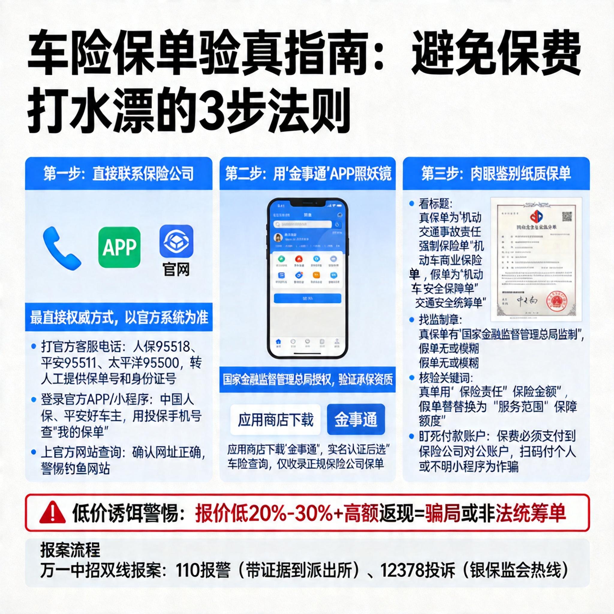 車險假保單低價20%到30%誘騙，如何24小時內快速驗真？