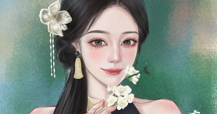 熱巴的插畫也太絕了，明豔又靈動，瞬間被她的眼神和氣質美到