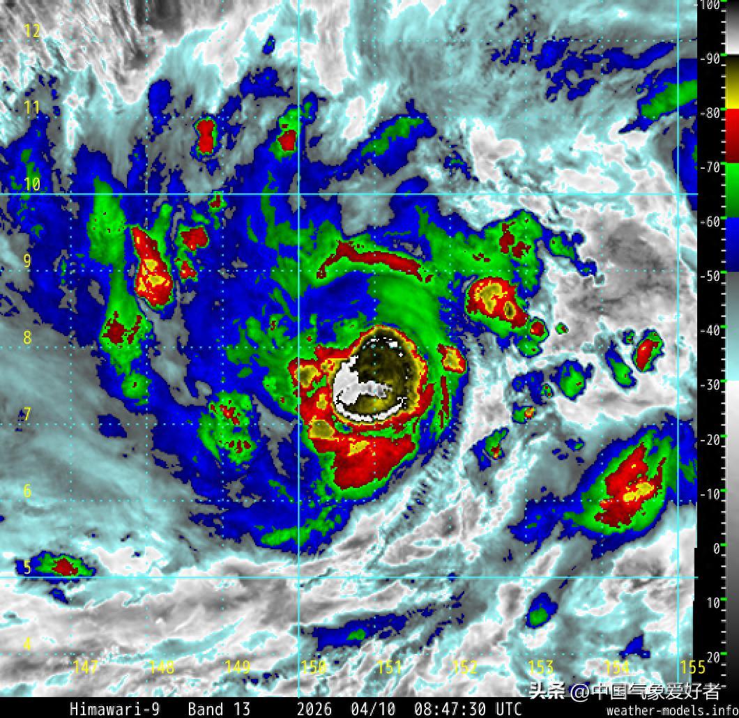 颱風森拉克爆出-90度雲團,要成4月風王襲美國?超算：直擊關島基地