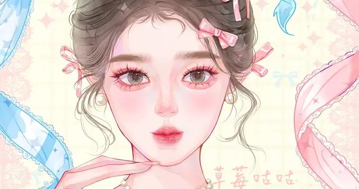 插畫師把甜妹畫得又仙又嬌，美到讓人移不開眼，每一幅都想存頭像