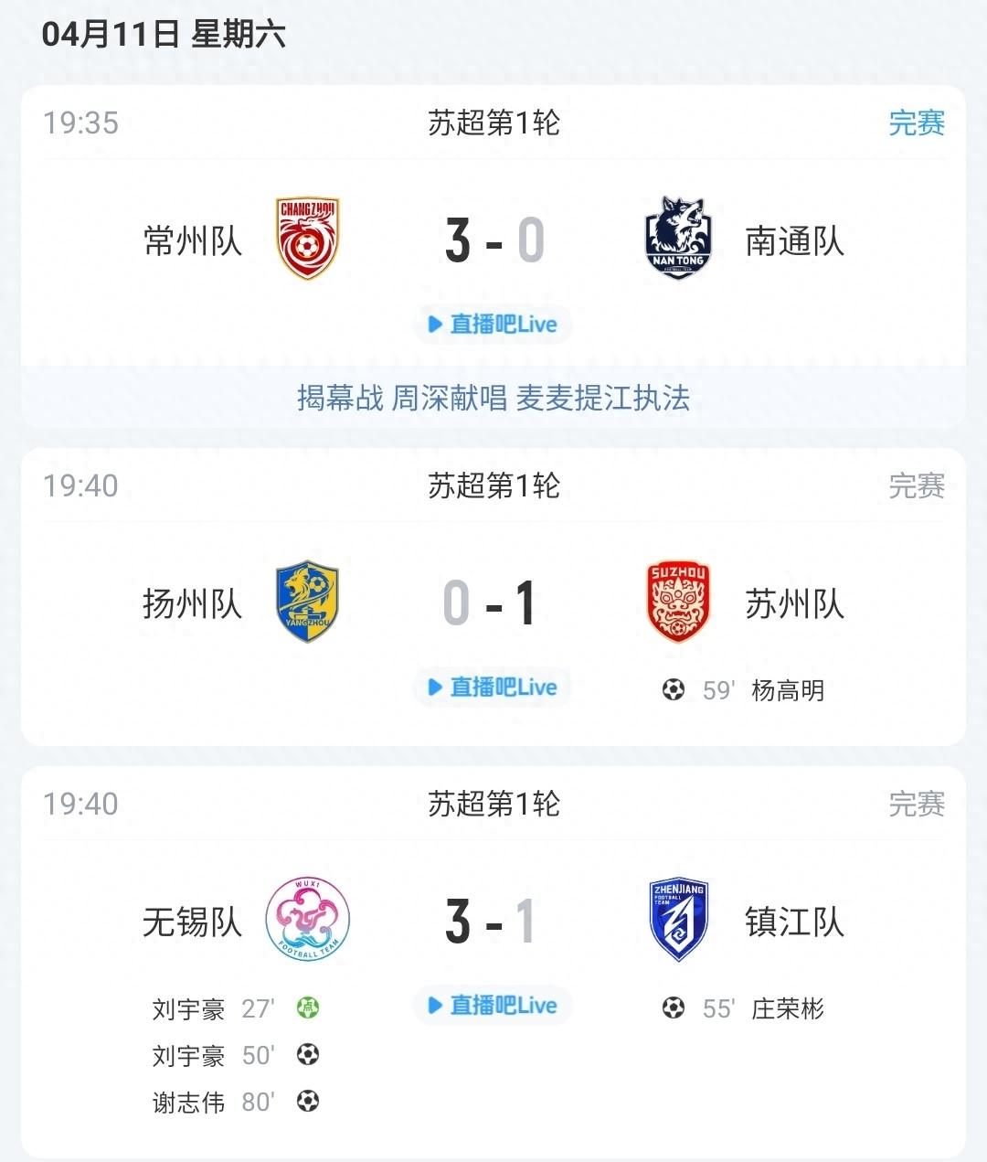 太湖三傻？太湖三寶！常州隊、無錫隊、蘇州隊蘇超首輪全部贏球