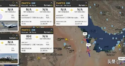 巴基斯坦空軍部署到波斯灣，同時爲沙特和伊朗這兩個對手提供保護
