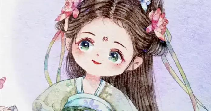 水彩暈染出古韻小美人，每一款都像從古畫裏偷跑出來的可愛精