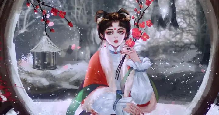 當古典美人遇上插畫師，四季流轉間，每一幅都像從詩詞裏走出來的