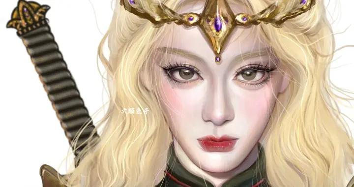 這哪裏是插畫！明明是熱巴的 “二次元分身”，逼真又美到心顫