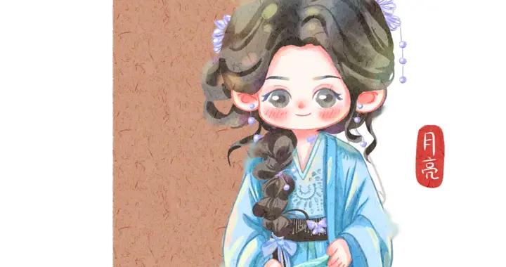 明明是典雅唐裝，卻畫成圓乎乎的 Q 版，古風與萌系碰撞太戳少女心