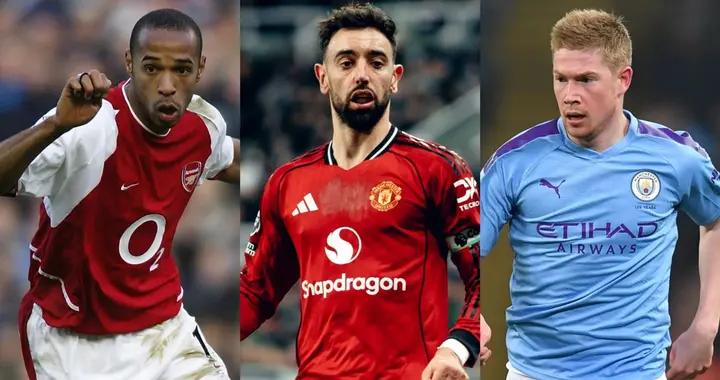 還剩5場！B費已送出18次助攻，英超紀錄是亨利和德布勞內的20次