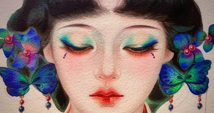 手繪里的東方浪漫，神佛、俠客、美人都畫活了，每一幅都想裱起來