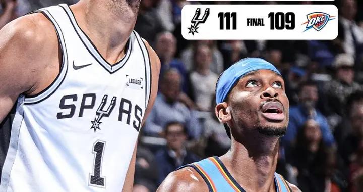 西部前二！馬刺3-1！ESPN發問：雷霆vs馬刺本季最後一戰誰能贏？