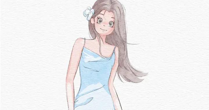 動漫感少女插畫，把二次元的明媚和少女的靈動，畫成了心動瞬間～