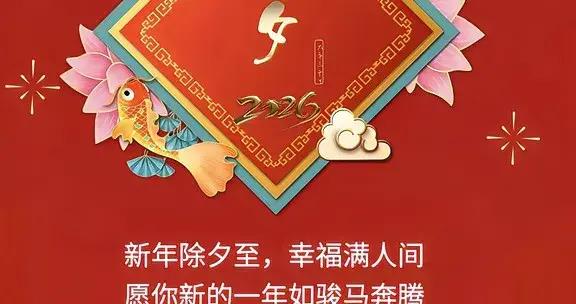 除夕的燈火照亮歸途， 新年的鐘聲敲響希望。 除夕快樂!