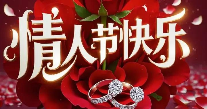 2.14情人節快樂漂亮圖片祝福，2月14情人節溫馨祝福語