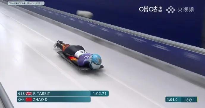 米蘭冬奧會鋼架雪車女子組：趙丹兩輪後排名第7，梁雨欣第21