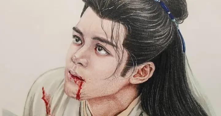 插畫師把曾舜晞的白九思畫得又破碎又有神韻，隔着屏幕都感受到痛