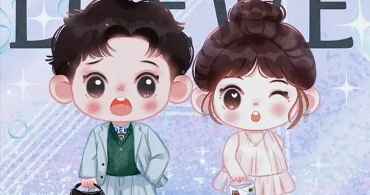 Q 版 CP 插畫：把 “身高差” 畫成小短腿，互動像在演童話，好磕瘋了