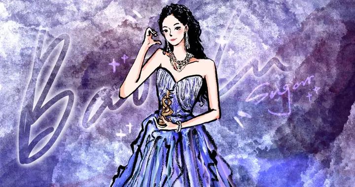 誰能拒絕？插畫裏身穿高定禮服的明星照進現實，氛圍感拉滿