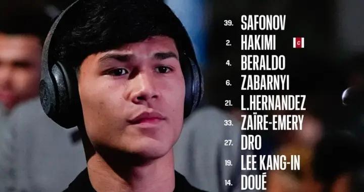 大輪換！巴黎VS梅斯首發：杜埃、李剛仁、德羅出戰，k77替補