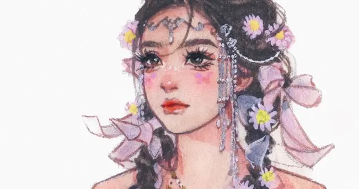 治癒系水彩人物集：溫柔、華麗、夢幻… 畫筆裏的女孩會發光