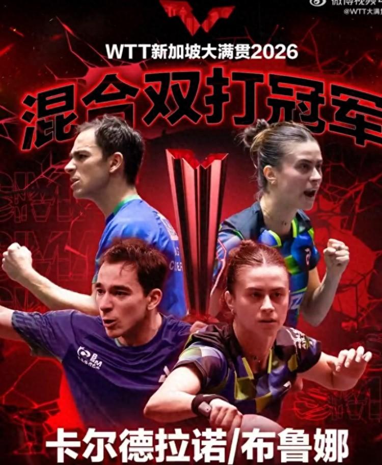 新加坡大滿貫混雙決賽：雨果/高橋·布魯娜3-0擊敗對手奪混雙冠軍