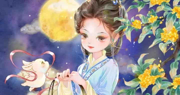 古風 Q 版少女，畫得又萌又雅緻，每一張都像國風甜點一樣治癒