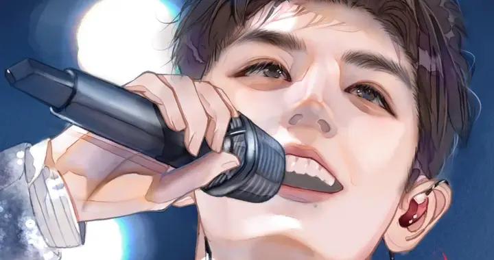 誰懂啊！這幅明星插畫，連「髮絲的光」都和哥哥舞臺上一模一樣