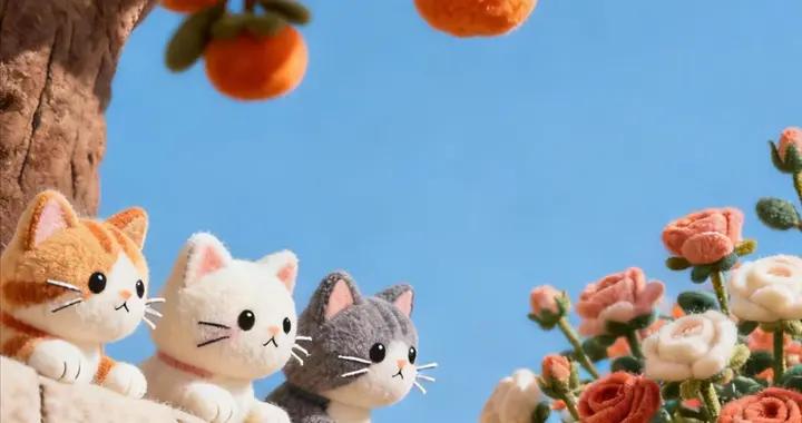 冬日溫暖毛茸茸小貓壁紙